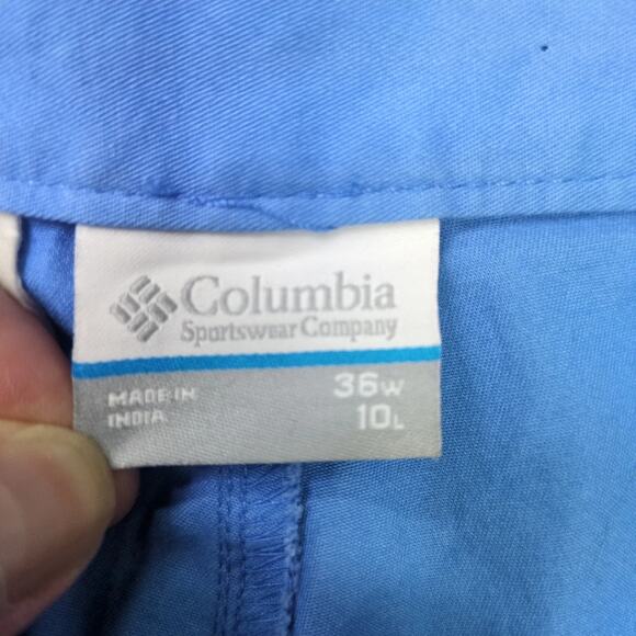 NWT Columbia Dog Lake Cargo Shorts Men's 36x10 Blue Cotton Gorpcore Outdoors - Picture 6 of 10